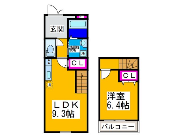 スリーハーブス狭山Ⅱ番館の物件間取画像